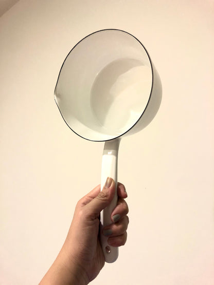 White Enamel Milk Pan