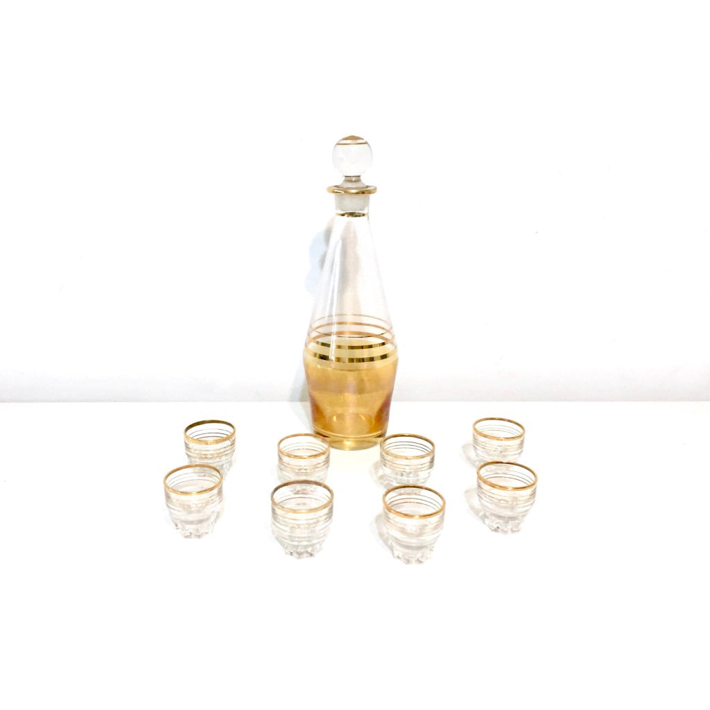 Vintage Dessert Wine Decanter and Glasses by Vivian Lam