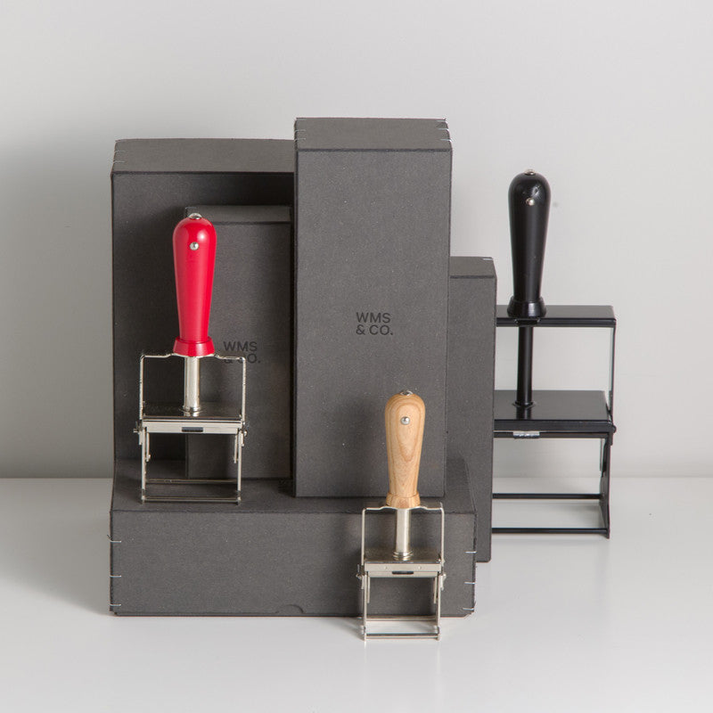 Self-Inking Rubber Stamp Red + Nickel