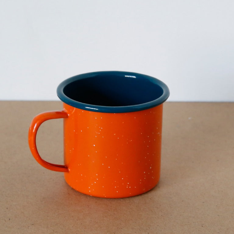 Orange Enamel Coffee Mug by PROSE Tabletop